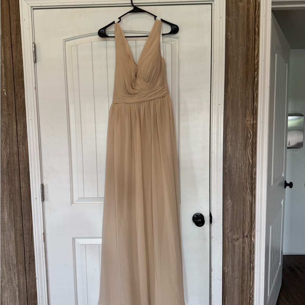 Azazie Tan Wedding Dress-F57